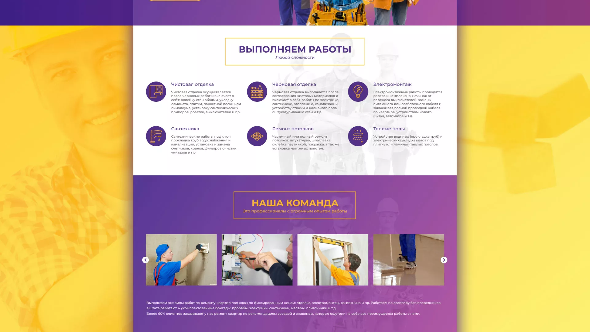 Разработка сайта строительной компании «Милана-Строй» в Нарьян-Маре